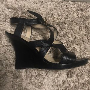 Nine West - Showntell Black Wedge Sandal